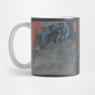 Pink-blue abstract landscape Mug